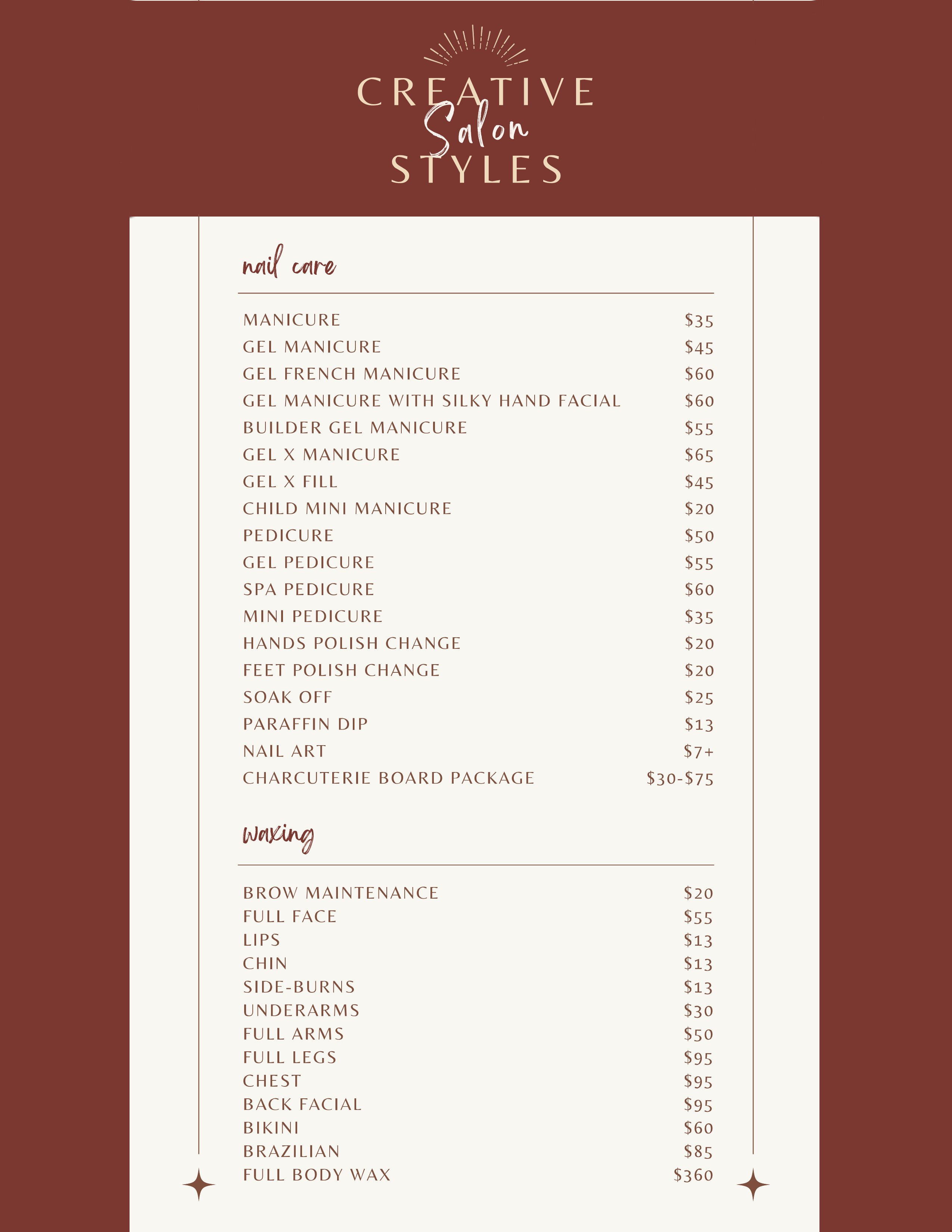 Nail Care and Waxing Services